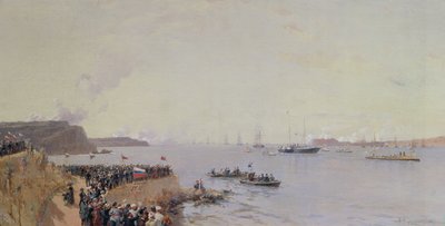 Arrival of Emperor Alexander III at Sevastopol, 1887 by Aleksandr Karlovich Beggrov